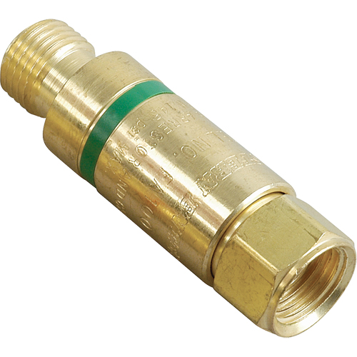 Antiretours pare-flammes - Oxy/gaz combustibles, Gaz combustibles (rouge)/Oxyg&egrave;ne (vert), Style pour adapteur de d&eacute;tendeur Mukwa Safety Services