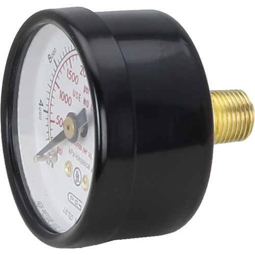 Pressure Gauges, 1-1/2" , 0 - 4000 psi, Back Mount, Analogue Mukwa Safety Services