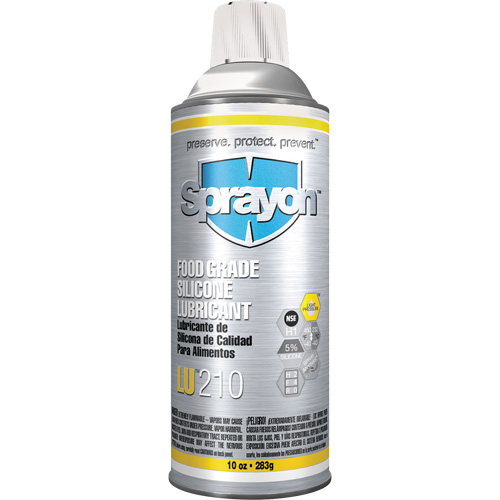 Lubrifiant &agrave; la silicone de cat&eacute;gorie alimentaire LU210, Canette a&eacute;rosol Mukwa Safety Services