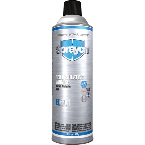EL601 Red Insulating Varnish, 15.25 oz., Aerosol Can, Red Mukwa Safety Services