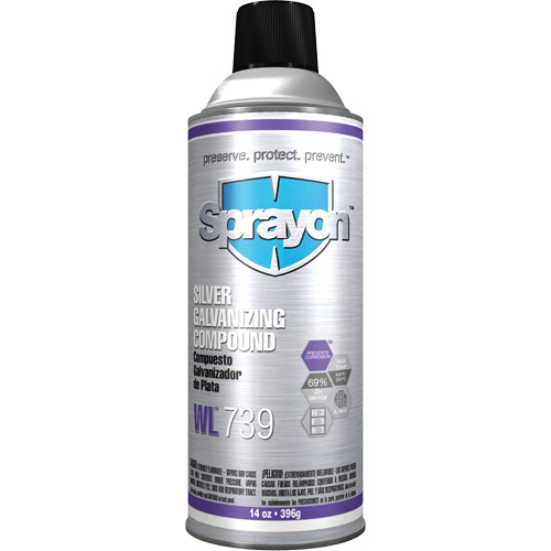 WL739 Silver Galvanizing Compound, Aerosol Can Mukwa Safety Services