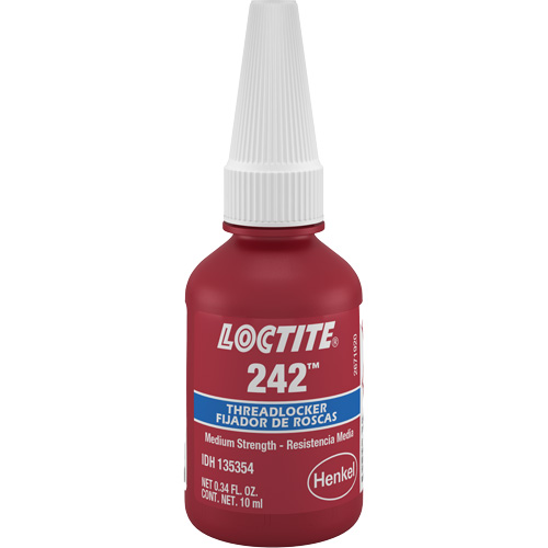 Threadlocker 242 , Blue, Medium, 10 ml, Bottle Mukwa Safety Services
