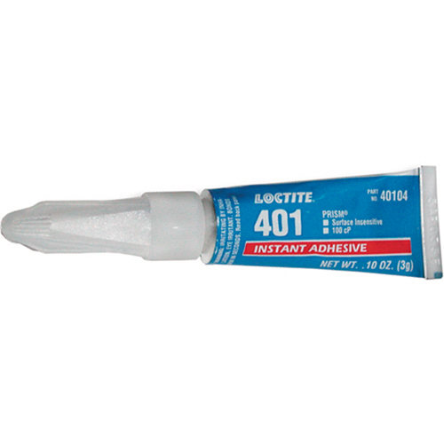 Adh&eacute;sif instantan&eacute; Prism 401, Transparent, Tube, 3 g Mukwa Safety Services