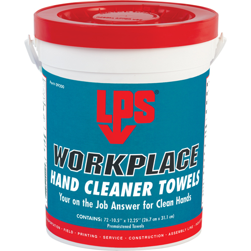 Serviettes nettoyantes pour le travail, 72 lingettes, 10-1/2" x 12-1/4" Mukwa Safety Services
