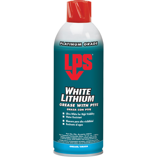 Graisse de Lithium blanche a/PTFE, Canette a&eacute;rosol Mukwa Safety Services