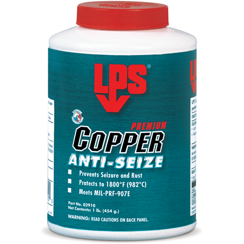 Copper Anti-Seize, 1/2 lbs., Bottle, 1800°F (982°C) Max Temp. Mukwa Safety Services