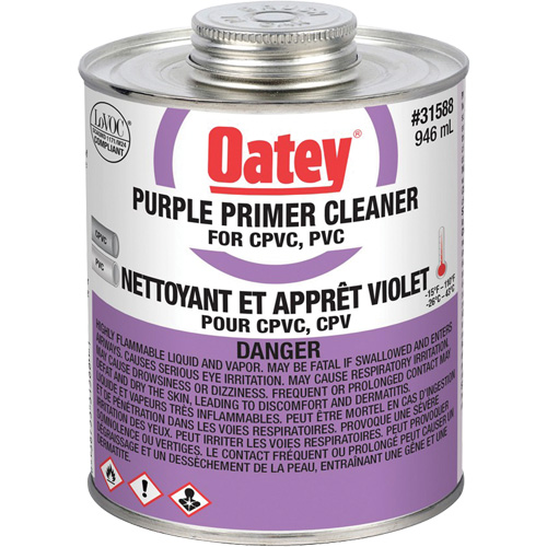 Purple Primer/Cleaner, 946 ml, Brush Top Can Mukwa Safety Services