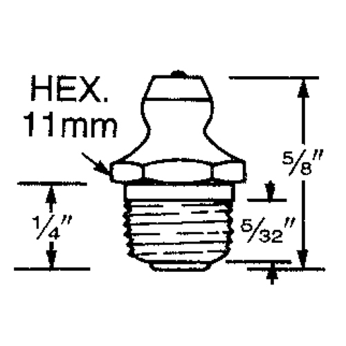 Fitting, 10 mm Thread Mukwa Safety Services