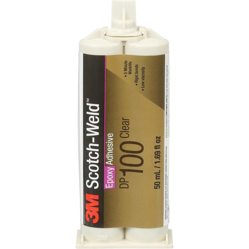 Adh&eacute;sif Scotch-Weld, 1,7 liq. oz., Cartouche double, Deux composants, Transparent Mukwa Safety Services