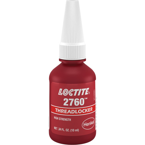 Threadlocker 2760 Instant Adhesive, Red, High, 10 ml, Bottle Mukwa Safety Services