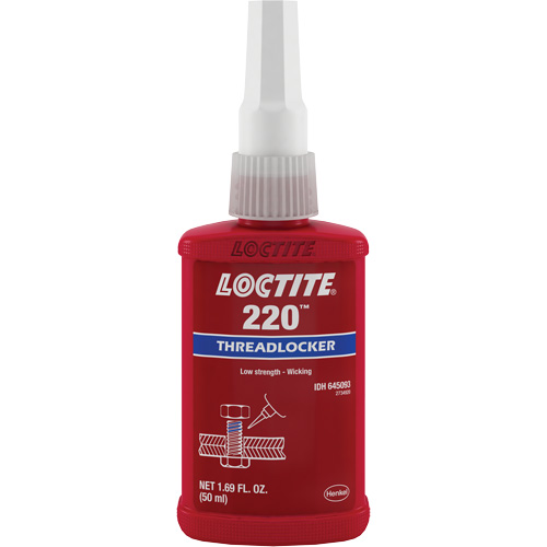 Threadlocker 220 , Blue, Medium, 50 ml, Bottle Mukwa Safety Services