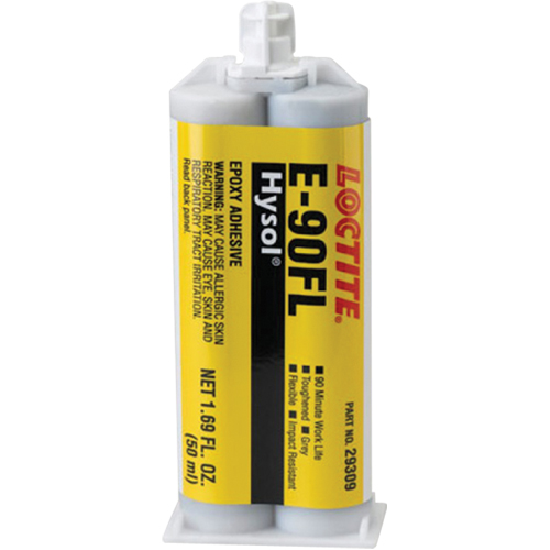 Adh&eacute;sif Hysol E-90FL, 102 g, Cartouche double, Deux composants, Gris Mukwa Safety Services