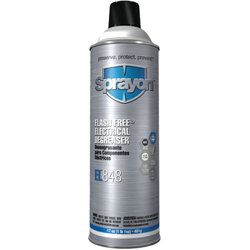 EL848 Flash Free&reg; Electrical Degreaser, Aerosol Can Mukwa Safety Services