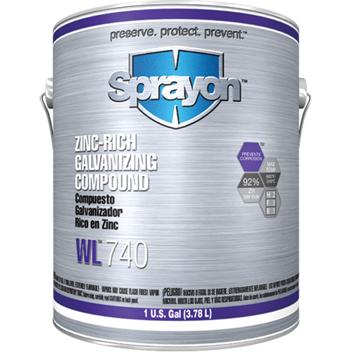 WL740 Zinc-Rich Galvanizing Compound, Gallon Mukwa Safety Services