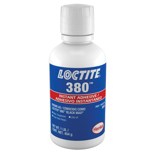 Adh&eacute;sif instantan&eacute; durci 380, Noir, Bouteille, 453 g Mukwa Safety Services
