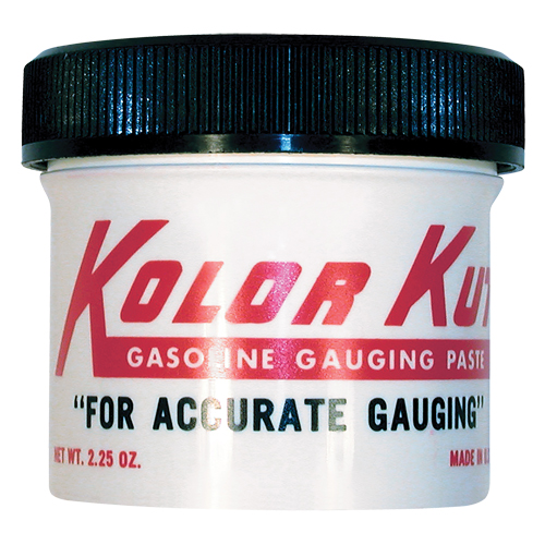 P&acirc;te de jaugeage d'essence Kolor Kut , Cruche Mukwa Safety Services