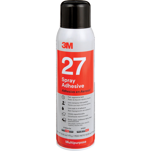 27 Multi-Purpose Spray Adhesive, Clear, Aerosol Can Mukwa Safety Services
