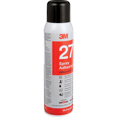 27 Multi-Purpose Spray Adhesive, Clear, Aerosol Can Mukwa Safety Services
