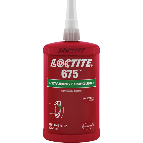 Loctite&reg; 675 Threadlocker, 250 ml, Bottle, Green Mukwa Safety Services