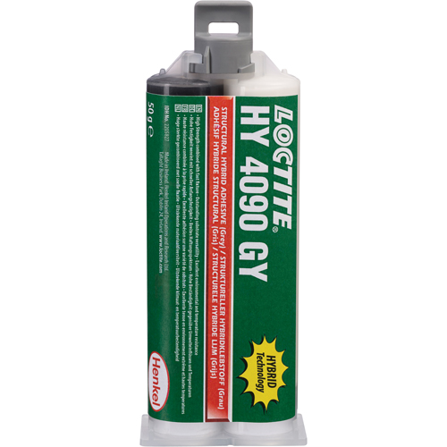 Adh&eacute;sif hybride pour r&eacute;parations structurales HY 4090 GY, Deux composants, Cartouche double, 50 g, Gris Mukwa Safety Services