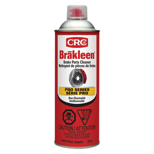 Produit de nettoyage ininflammable pour les freins de s&eacute;rie professionnelle Brakleen, Canette a&eacute;rosol Mukwa Safety Services