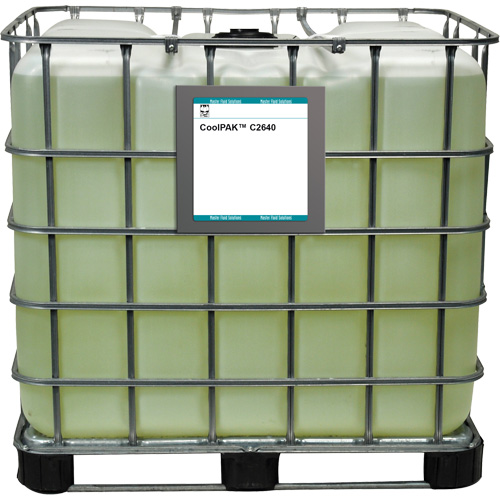 Liquide pour le travail des m&eacute;taux synth&eacute;tique peu mousseux CoolPAK, R&eacute;servoir GRV Mukwa Safety Services