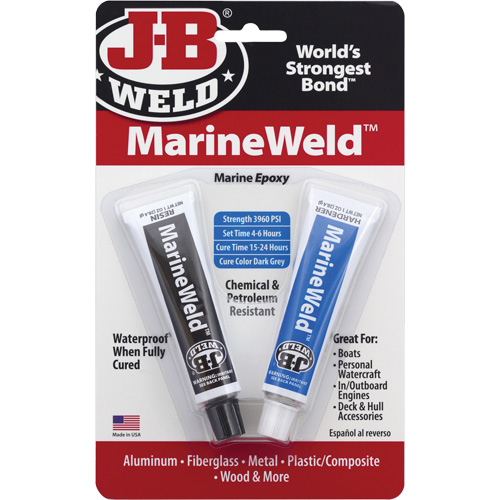 MarineWeld Epoxy, Two-Part, Tube, 3 oz., Grey Mukwa Safety Services