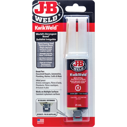 KwikWeld Adhesive, 25 ml, Syringe, Two-Part, Grey Mukwa Safety Services