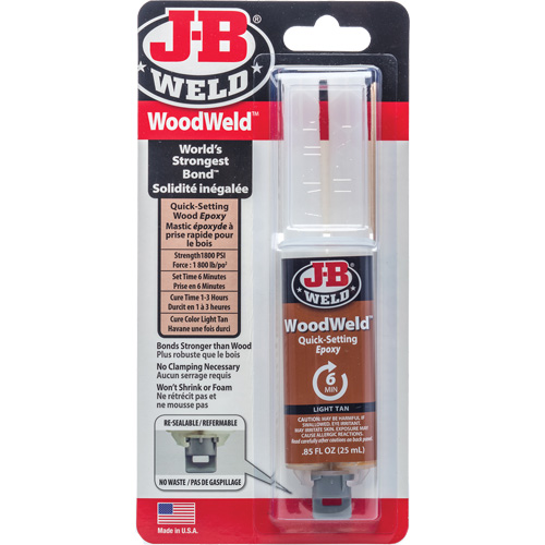 WoodWeld Adhesive, 25 ml, Syringe, Two-Part, Tan Mukwa Safety Services