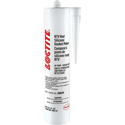 Scellant au silicone haute temp&eacute;rature RTV 596, Cartouche, Rouge Mukwa Safety Services