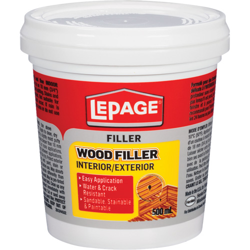 Interior and Exterior Wood Filler, 500 ml Mukwa Safety Services