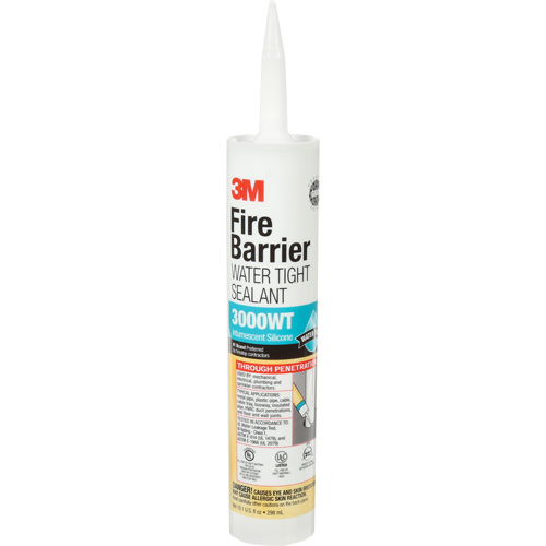 Scellant ignifuge 3000 WT, 10,1 oz, Cartouche, Gris Mukwa Safety Services