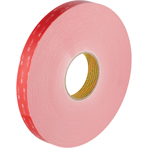 VHB Tape, 32.9 m (108') L x 1117.6 mm (44") W, 0.028 mm, Acrylic Mukwa Safety Services