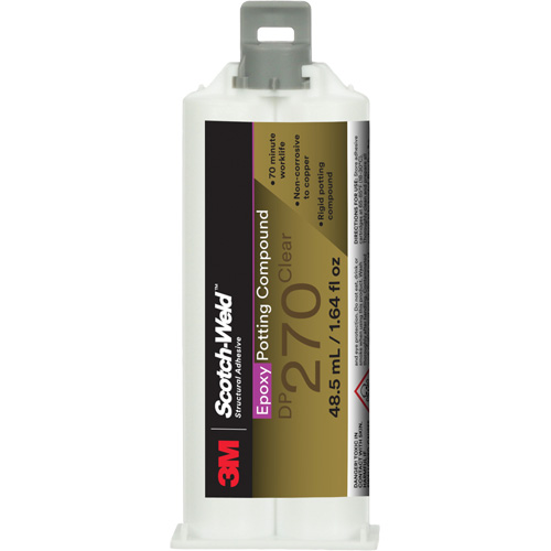 Mat&eacute;riau d'enrobement &eacute;poxyde Scotch-Weld, 1,7 liq. oz./48,5 ml, Cartouche double, Deux composants, Transparent Mukwa Safety Services
