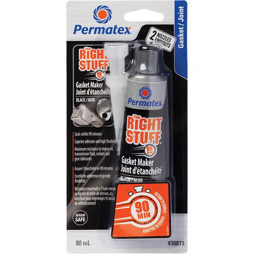 The Right Stuff&reg; 90 Minute Gasket Maker, Tube, Black Mukwa Safety Services