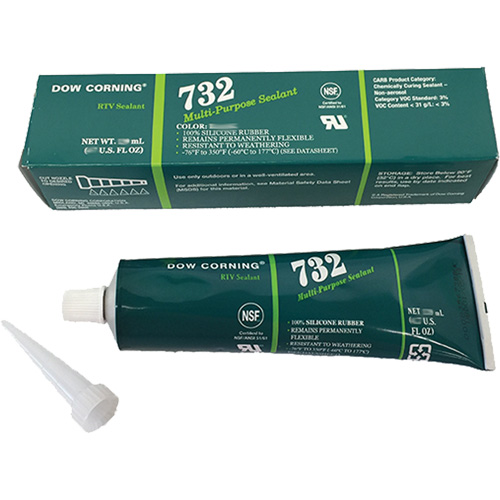 732 Sealant, 90 ml, Tube, White Mukwa Safety Services