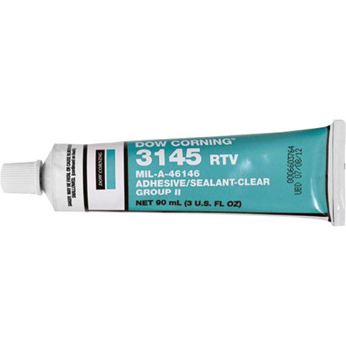 Scellant adh&eacute;sif &agrave; la silicone Dowsil RTV 3145 MIL-A-46146, Tube, Transparent Mukwa Safety Services