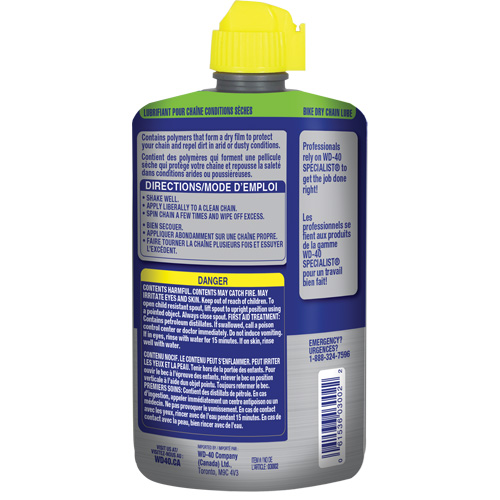 Bike Dry Chain Lubricant, Bottle Mukwa Safety Services