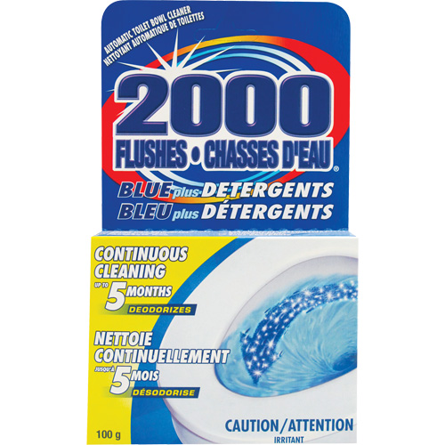 D&eacute;tergent pour cuvette de toilette 2000 Flushes Blue Plus, 100 g, Tampon Mukwa Safety Services