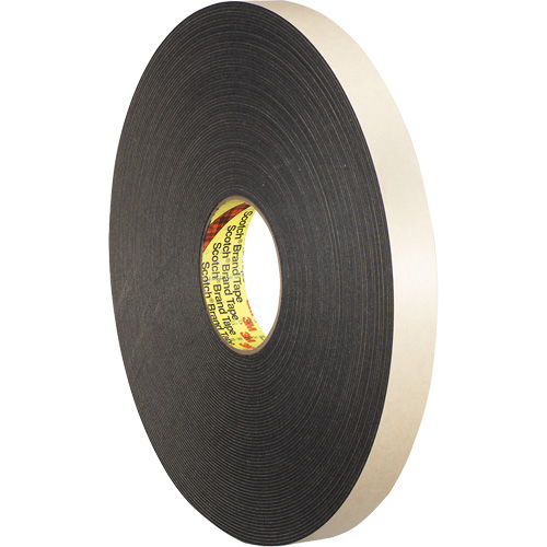 Ruban double face en mousse, 33 m (108') lo x 12,7 mm (1/2") la, 62 mils, Poly&eacute;thyl&egrave;ne Mukwa Safety Services