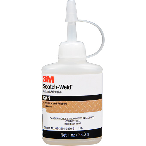 Adh&eacute;sif instantan&eacute; CA4 Scotch-Weld, Transparent, Bouteille, 1 oz Mukwa Safety Services