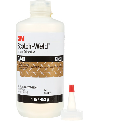Adh&eacute;sif instantan&eacute; CA5 Scotch-Weld, Transparent, Bouteille, 1 lb Mukwa Safety Services