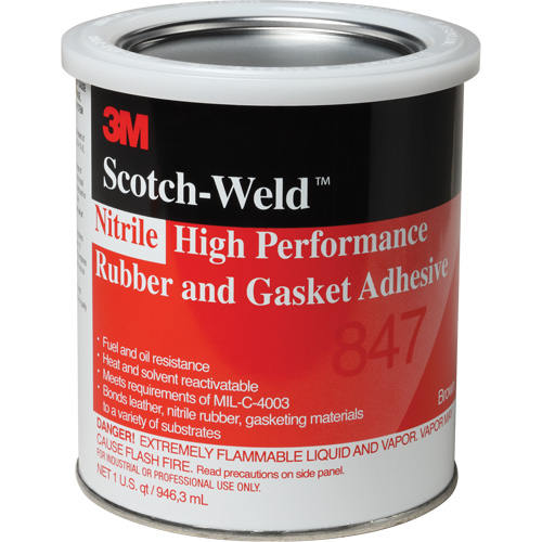 Scotch-Weld High-Performance Rubber & Gasket Adhesive, Gallon, Brown Mukwa Safety Services