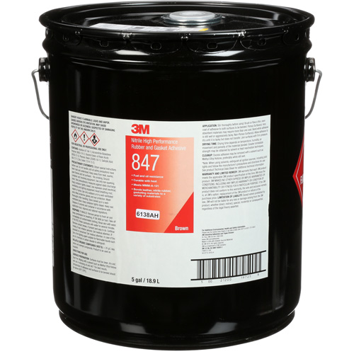 Adh&eacute;sif haute performance pour caoutchouc et joints Scotch-Weld, Seau, Brun Mukwa Safety Services