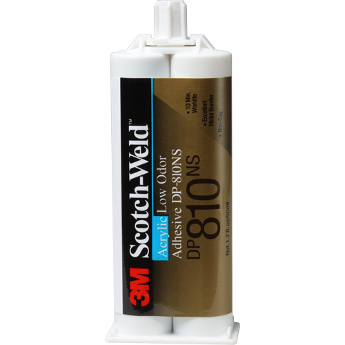 Adh&eacute;sif acrylique &agrave; faible odeur Scotch-Weld, Deux composants, Cartouche double, 1,7 oz, Blanc Mukwa Safety Services