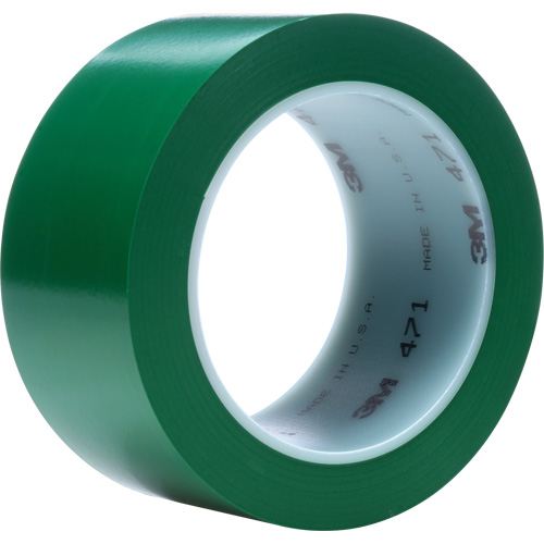 471 Vinyl Tape, 12 mm (1/2") W x 32.9 m (108') L, 5.3 mils, Green Mukwa Safety Services