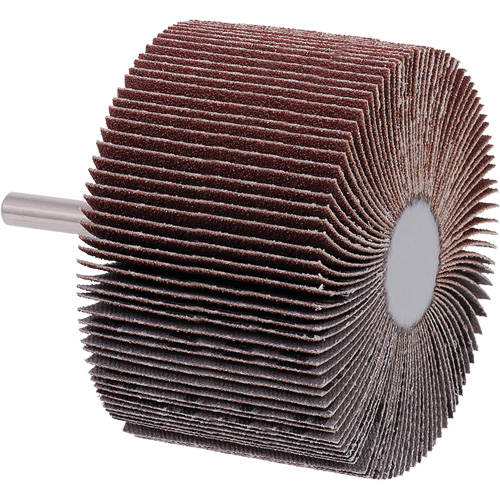 Mounted Flap Wheel, A80 Grit, 3" x 2" x 1/4" Mukwa Safety Services
