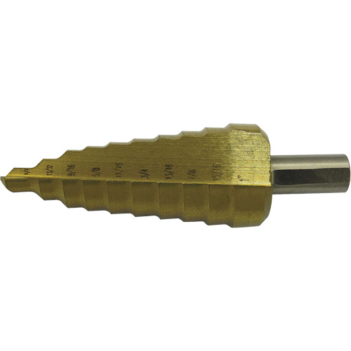 Jet-Kut&reg; 10-Step Super Premium M35 Step Drill, 1/4" - 1" , 1/32" Increments, High Speed Steel Mukwa Safety Services