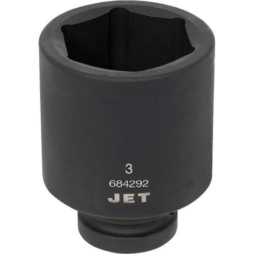 Socket, Impact, 3", 1" Drive, 6 Points, Deep Mukwa Safety Services