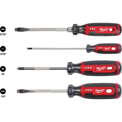 Cushion Grip Screwdriver Set, 4 Pcs. Mukwa Safety Services